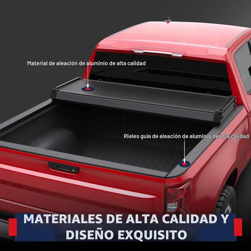 Vista 6 de MOSTPLUS - Funda rígida de triple pliegue para tonneau de camioneta en la parte superior, compatible con Chevy Colorado GMC Canyon 2015 2016 2017