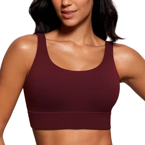 Vista 88 de CRZ YOGA Butterluxe - Brasier deportivo con espalda en U para mujer, cuello redondo, acolchado, de bajo impacto, para yoga, entrenamiento