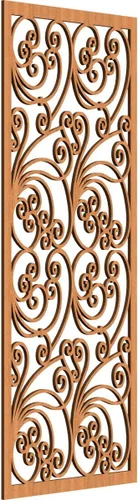 Vista 132 de 9 3/8"W x 24 3/8"H x 1/4"T Marilla Decorativos Paneles de Pared de Madera Calado, Abedul