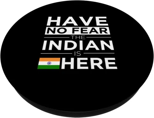 Vista 2 de Have No Fear The Indian is here Pride India Proud Patriotic PopSockets Swappable PopGrip