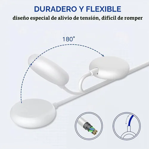 Vista 12 de 2 cables de carga USB C para Google Pixel-Watch 1, soporte magnético de repuesto USB tipo C, para Google Pixel Smartwatch 1
