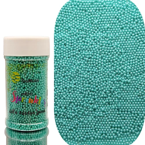 Vista 17 de SE Si&Moos Pink Nonpareil Sprinkles - Mini perlas comestibles de 0.079 in Rosa bebé