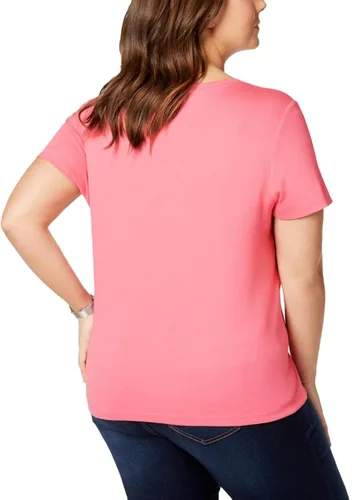 Vista 3 de Tommy Hilfiger Camiseta con cuello en V para mujer