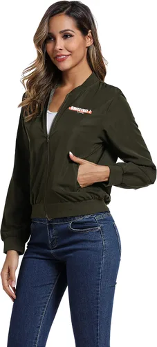 Vista 5 de Sweetbei J Chaqueta cortavientos ligera para mujer, cortavientos