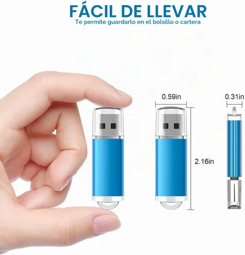 Vista 4 de TOPESEL Unidad flash USB 3.0 de 128 GB, memoria USB de alta velocidad para almacenamiento de datos (azul)
