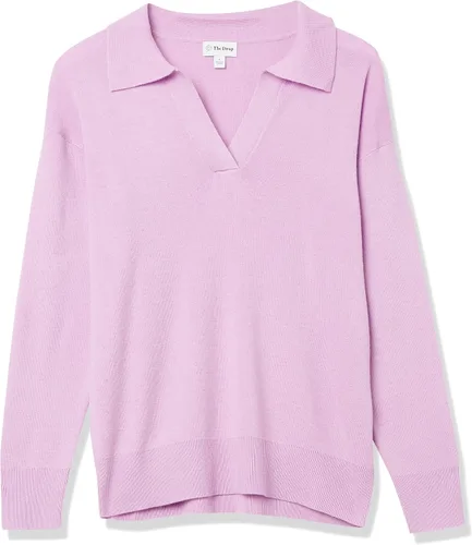 Vista 6 de The Drop Meena - Suéter tipo polo de ajuste holgado para mujer
