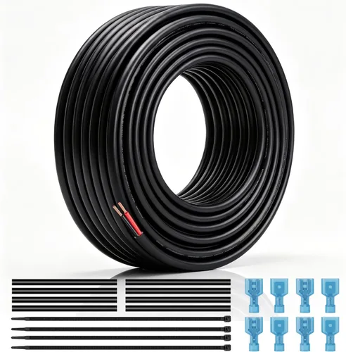 Vista 8 de LEDMIRCY Cable de Extensión para Luces LED de Roca Cable de Alambre de 2 Pines Impermeable 2PCS 5ft 22AWG con Conectores Macho a Hembra Tuerca