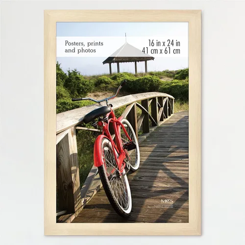 Vista 58 de MCS Marco para póster con estilo de museo, 11 x 17 pulgadas, madera de granero, vertical y horizontal, para colgar en la pared, marco grande