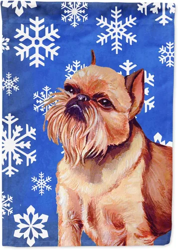 Vista 120 de Caroline's Treasures SC9374GF Bulldog English Snow flakes Holiday Garden Flag Buzón Bandera decorativa para patio exterior, patio, obras de arte