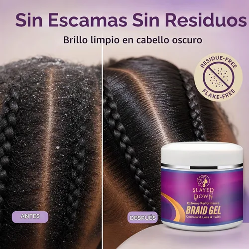 Vista 4 de Gel trenzado de fijación extrema para trenzar cabello, trenzas y rastas
