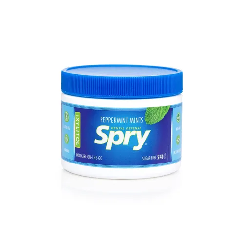 Vista 8 de Spry Xylitol Berry Blast Mints Caramelos sin azúcar - promueve la salud oral, aumenta la producción de saliva, detiene el mal aliento, sin OGM, sin