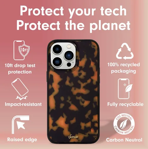Vista 4 de Sonix - Funda para iPhone 12 y iPhone 12 Pro, compatible con MagSafe, probada contra caídas de 10 pies, Brown Tort, diseño de carey marrón