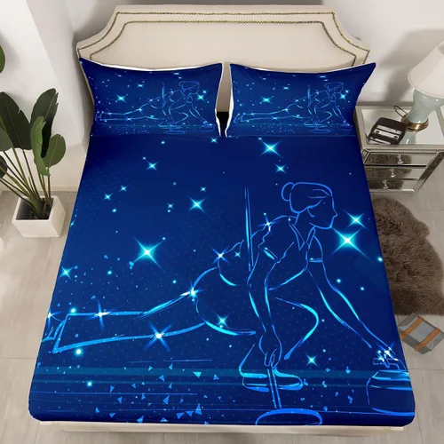 Vista 26 de Erosebridal Sábana bajera ajustable de béisbol tamaño individual, juego de cama de juegos deportivos para niños, niñas, adolescentes y adultos