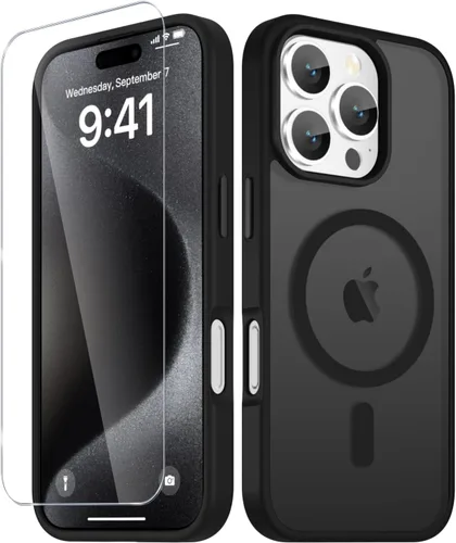 Vista 1480 de Funda para Google Pixel 10 Pro XL, cubierta magnética mate, color negro Fit for MagSafe, Screen Protector included, Shockproof Military Grade