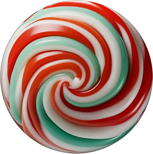 Vista 3 de Piruleta de Navidad verde rojo blanco PopSockets Standard PopGrip