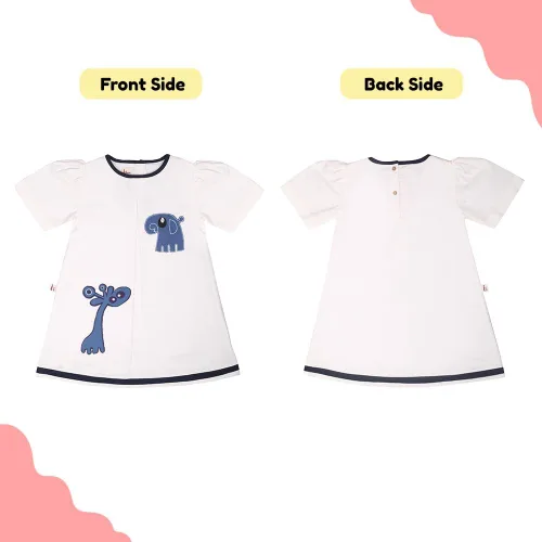 Vista 2 de MHYSA Ropa de bebé niña, 100% algodón Khadi bordado ropa, vestido de algodón estampado de bloque a mano, ropa para bebés y niños pequeños