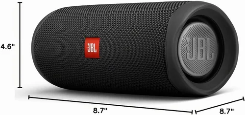 Vista 8 de JBL Flip 5 - Parlante portátil inalámbrico Bluetooth impermeable con estuche rígido protector divvi!. Negro