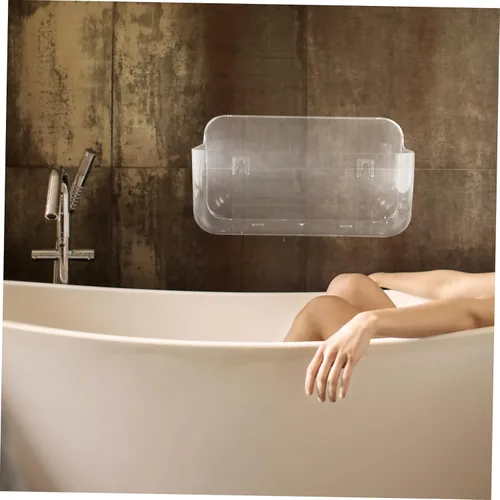 Vista 2 de SMASOLO Organizador de inodoro montado en la pared para baño, cocina, artículos diversos con diseño fácil de instalar, estante multifuncional