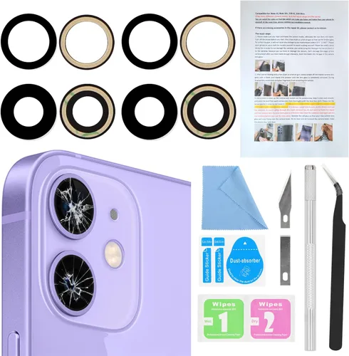 Vista 14 de 2PCS ASDAWN Reemplazo de Cristal de Lente de Cámara Trasera para iPhone 11 Pro y 11 Pro Max Reemplazo de Lente de Cámara con Adhesivo Preinstalado +