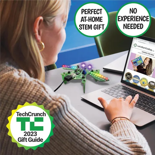 Vista 3 de Buzz The Code Bug - Juguete de codificación y STEM para niños de 8 a 12 años de Let's Start Coding - Diseñado en los Estados Unidos - Gran regalo