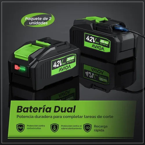 Vista 4 de Motosierra eléctrica inalámbrica, motosierra de batería de 42 V 16 pulgadas con motor sin escobillas y potencia de corte superior silenciosa
