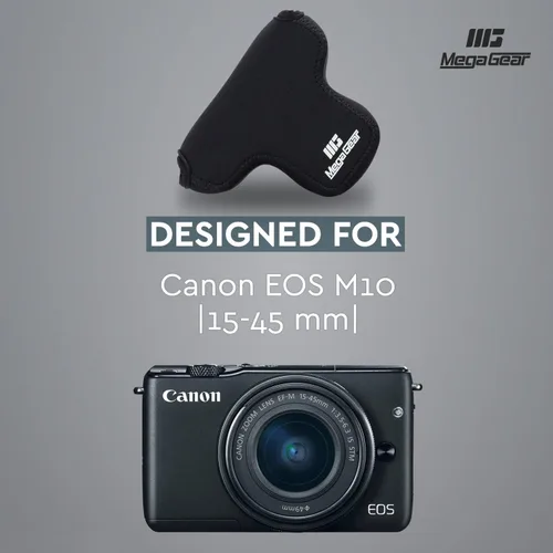 Vista 8 de MegaGear Funda para cámara Canon EOS M10 sin espejo con lente de 0.591-1.772 in (negro)
