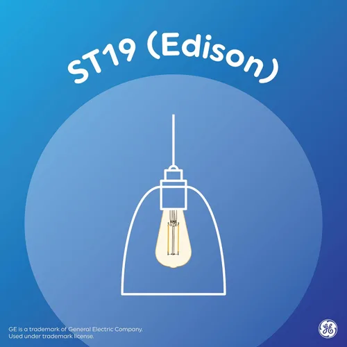 Vista 4 de GE Bombillas LED clásicas, 60 W Eqv, blanco suave, estilo Edison ST19 (paquete de 24)
