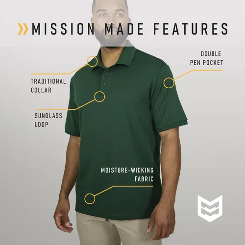 Vista 3 de MISSION MADE Polo táctico uniforme militar para hombre