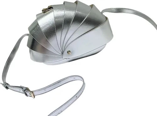 Vista 16 de Bolso bandolera de cuero sintético para mujer, diseño único y plegable