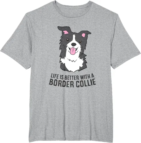 Vista 34 de Camiseta Border Collie Owner Life Is Better With a Border Collie Dog, Blanco, S
