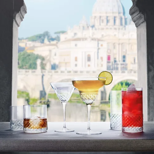 Vista 4 de Luigi Bormioli Roma - Juego de 4 vasos dobles Old Fashion de 12.75 onzas