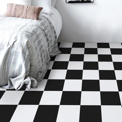 Vista 4 de Azulejos de vinilo para suelos de despegar y pegar, 12 x 12 pulgadas, fáciles de instalar y resistentes al agua para baño y cocina