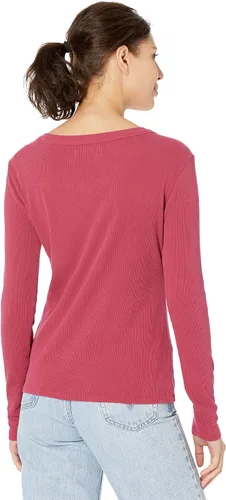 Vista 2 de Lucky Brand Henley de manga larga acanalada para hombre