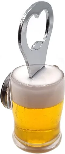 Vista 9 de Abridor de botellas de cerveza de acrílico creativo Forma de taza de cerveza Abrebotellas Accesorios de cocina Refrigerador (B)