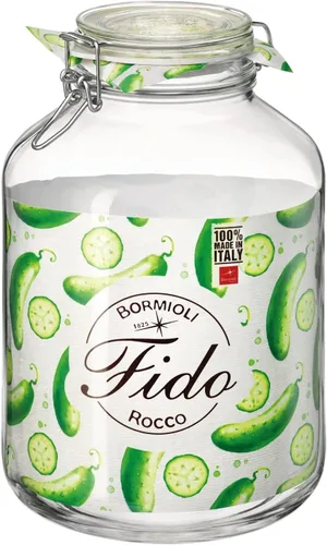 Vista 8 de Bormioli Rocco Fido – Tarro cuadrado con tapa azul, Transparente Azul (Blue Top)