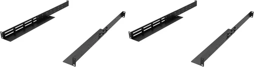 Vista 8 de Rieles universales de montaje en rack de 1U, 4 postes de 16 a 29 pulgadas de profundidad ajustable Carril de estante de servidor de metal para APC