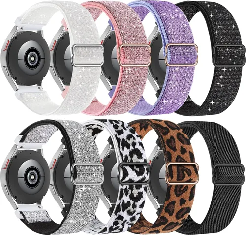 Vista 11 de Bolesi - Paquete de 8 correas elásticas de nylon compatibles con Samsung Galaxy Watch 7/6/5/4/FE, correa de 20 mm para Galaxy 6 Classic/5 Pro/Active