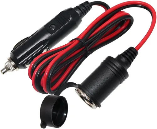 Vista 8 de Cable de extensión para encendedor de cigarrillos - Cable de extensión de coche de 6 pies, 12 V, enchufe macho a hembra con luces LED de 16 AWG