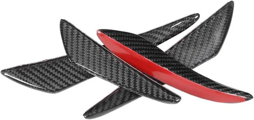 Vista 8 de KIMISS Canards de parachoques, 4 unids/set universal de fibra de carbono parachoques canards alerón de labios suelto