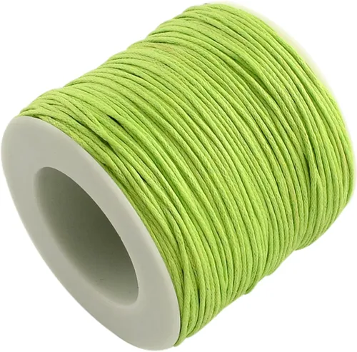 Vista 17 de Cordón de algodón encerado aguamarina de 100 yardas, hilo trenzado para cuentas de cordón de pulsera, collar de alambre de 0.039 pulgadas