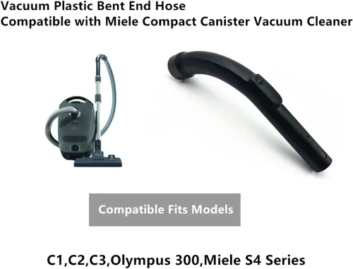 Vista 2 de Manguera de extremo doblado de plástico al vacío compatible con aspiradora Miele Compact C1, C2, C3, S4