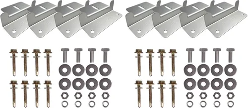 Vista 9 de Renogy Soportes de montaje en Z para panel solar, aluminio ligero, construcción libre de corrosión para RVs, remolques, barcos, yates, pared y otra