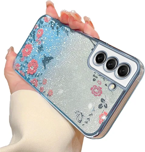 Vista 18 de Funda para Samsung Galaxy S8, Samsung S8 para mujer, cambio gradual con purpurina, cristal suave, TPU mariposa, floral, corazón, transparente, funda