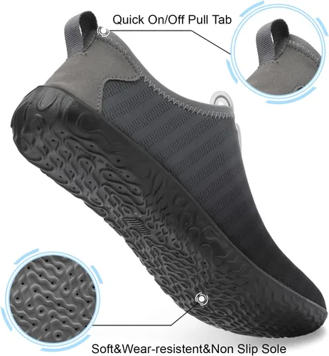 Vista 2 de Spesoul Zapatos acuáticos transpirables de secado rápido para mujer y hombre, calcetines acuáticos suaves para senderismo, natación, playa, surf