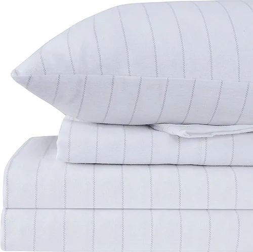 Vista 35 de Sleepdown Juego de sábanas de franela de algodón 100 % de 160 GSM - Gris escarcha, individual