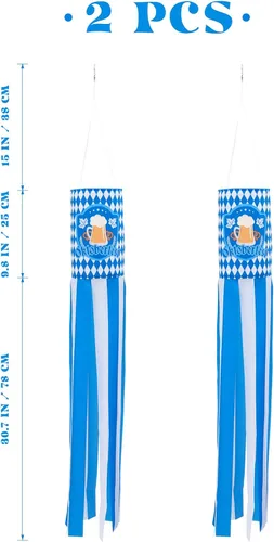 Vista 7 de Oktoberfest - Banderines de estilo bávaro y pancarta de fiesta