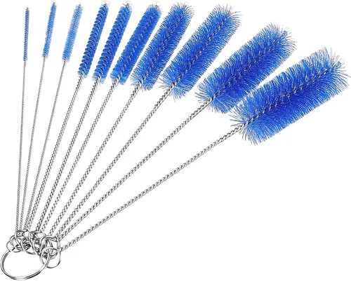 Vista 15 de CiaraQ Cepillos de limpieza de botellas, sistema de cepillo de tubo de Blanco