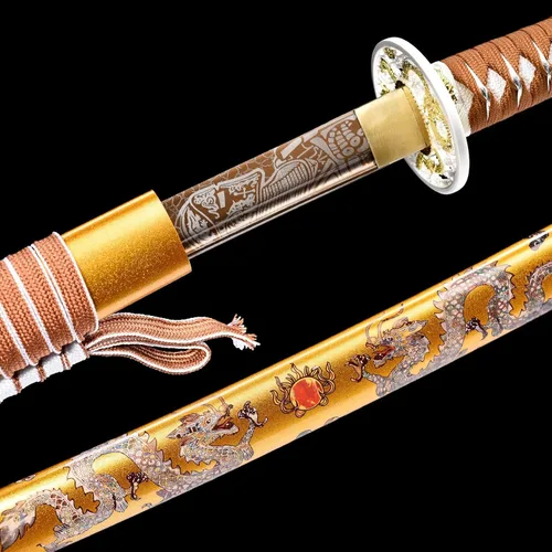 Vista 6 de Japanese Katana Sword Real Authentic,Full Tang,Functional,Practical,1060 high Carbon Steel,Hademade Heat Tempered Full Hand Forged Traditional