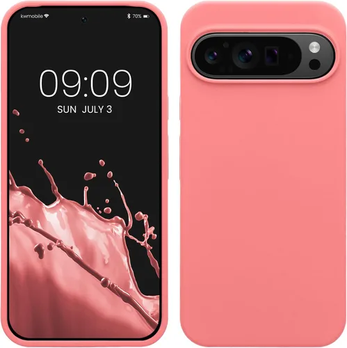 Vista 191 de kwmobile Funda Compatible con Google Pixel 6 Pro - Funda de Teléfono de Silicona TPU con Acabado Suave - Azul Caribe