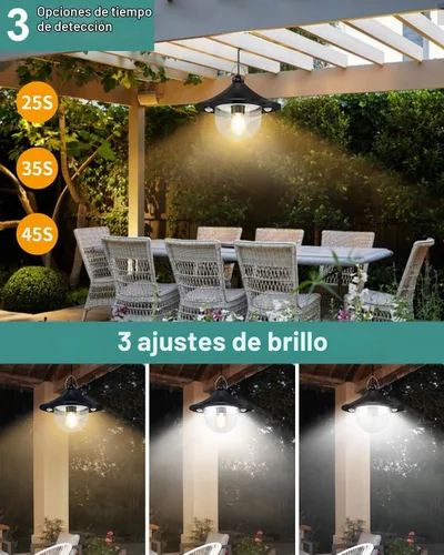 Vista 4 de AEQ - Luz solar de cobertizo para interiores y exteriores, 3000 lm, luces solares disponibles durante el día con control remoto, doble sensor